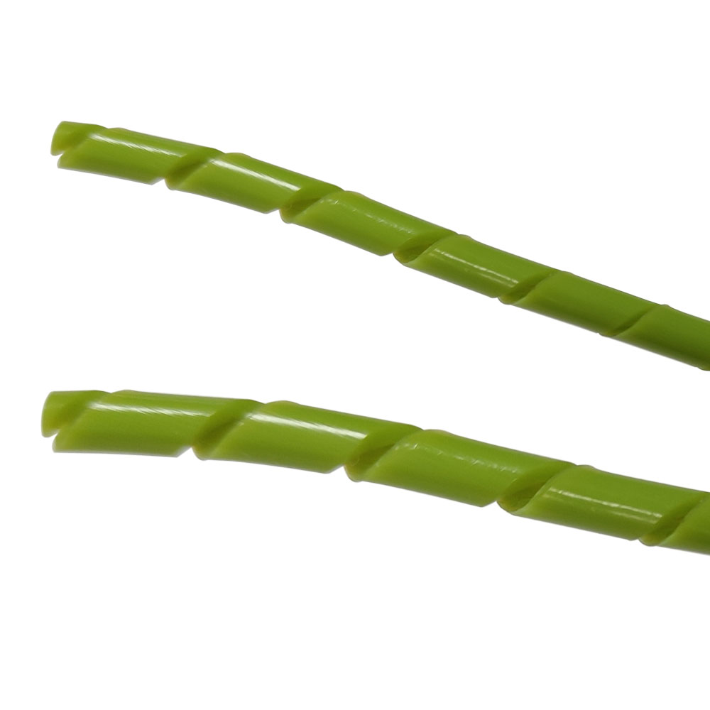 1.78X3.1 Green PTFE Spiral Cut Tubing Cable Organizer High Temperature Plastic PTFE Winding Tube